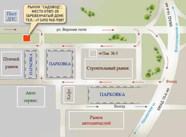 Карта комплекса садовод Карта комплекса садовод